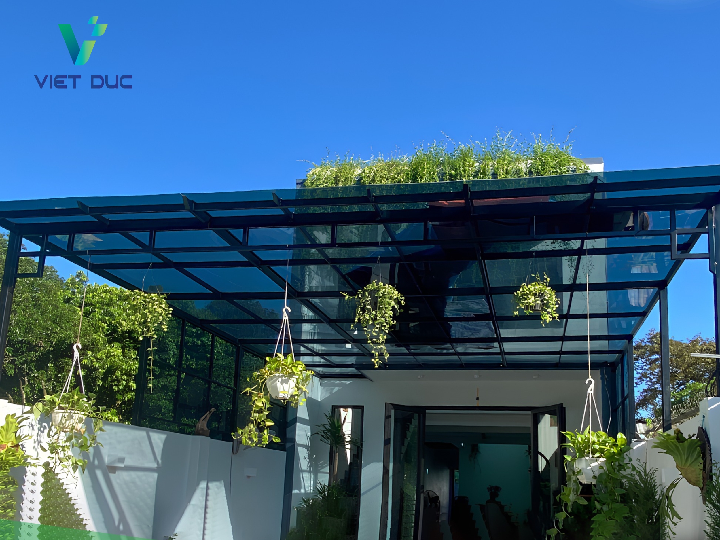 Công trình tấm nhựa lấy sáng dạng phẳng