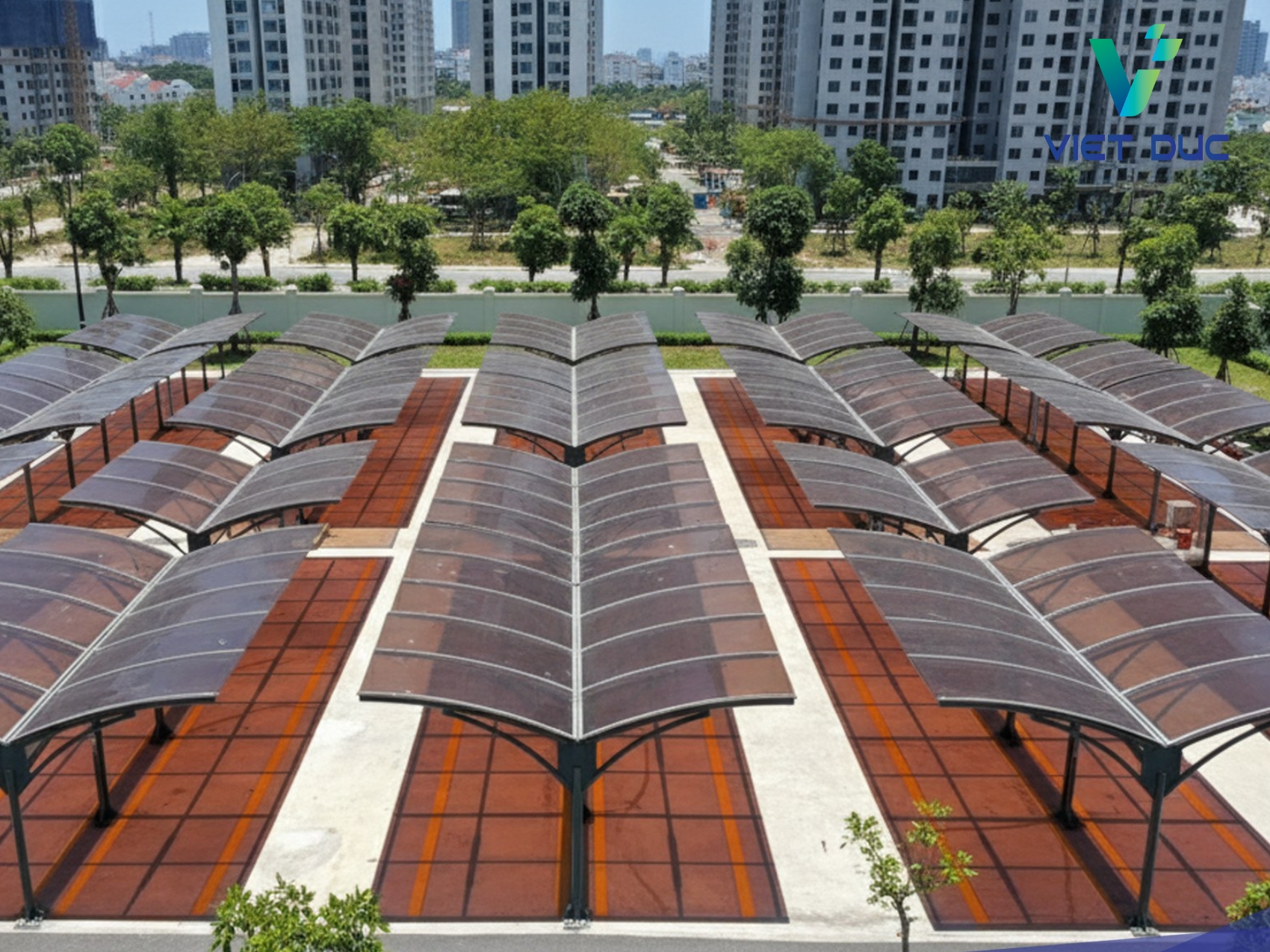 Công trình tấm Polycarbonate Việt Đức