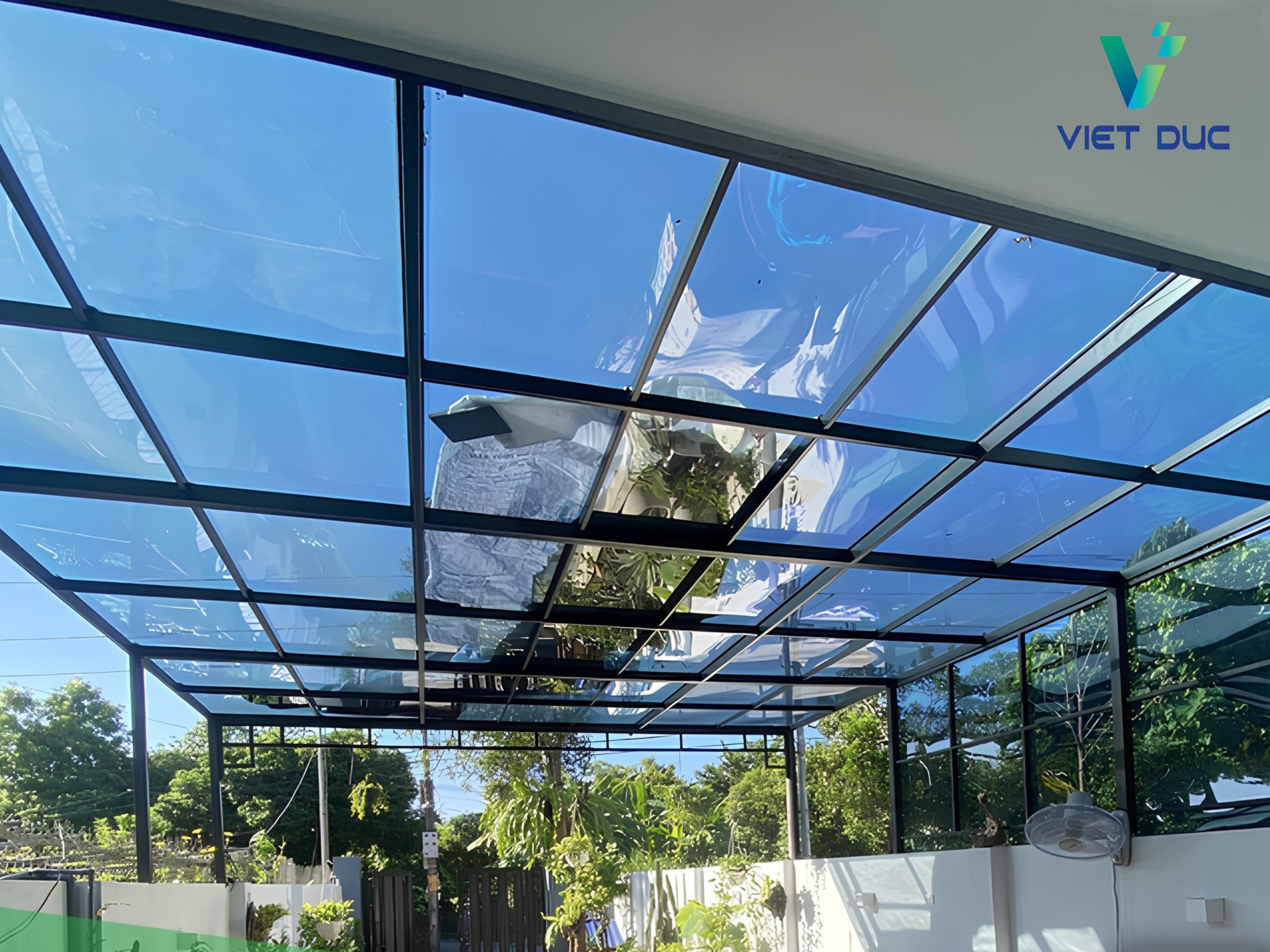 Công trình mái nhựa Polycarbonate